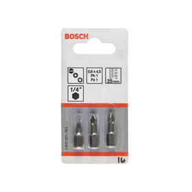 Set di bit di avvitamento Extra Hart (PZ) PZ1, PZ2, PZ3, 25 mm Bosch 2607001753