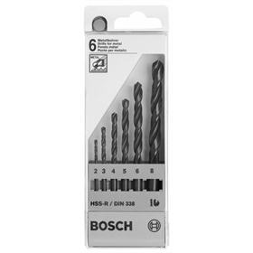 Set di punte per metallo, 6 pz. HSS-R, DIN 338 Bosch 2607018352