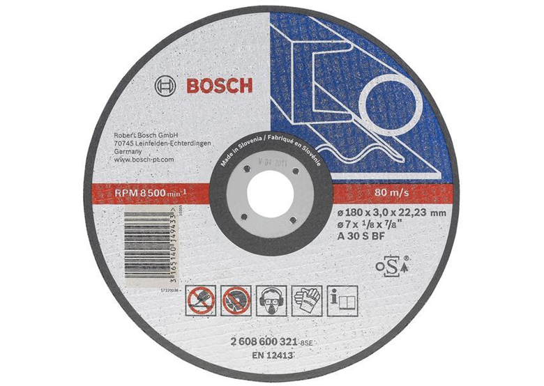 Discoda taglio per metalli A 30 S BF, 180mm, 22,23mm, 3mm Bosch 2608600321