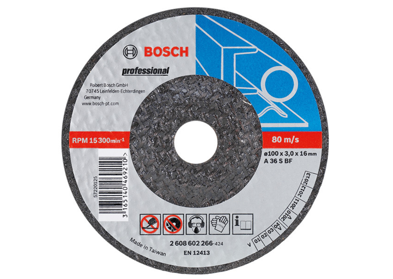 Disco abrasivo, curvo, per metallo A 30 T BF, 150 mm, 22,23 mm, 6 mm Bosch 2608600389