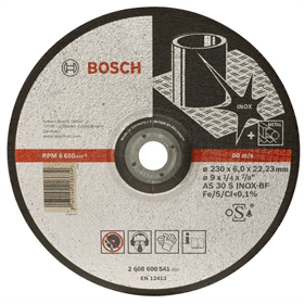 Discoabrasivo inox AS 30 S INOX BF, 115 mm, 22,23 mm, 6 mm Bosch 2608600539