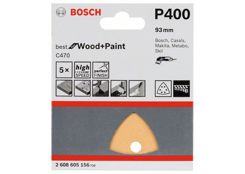 Carta abrasiva C470, 5pz. Bosch 2608605156