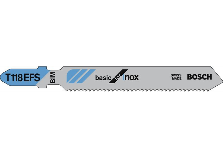 Lama per seghetto alternativo T 118 EFS Basic for Inox Bosch 2608636497