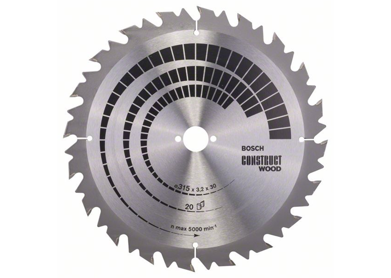 Lama per sega circolare Construct Wood 315x30mm T20 Bosch 2608640701