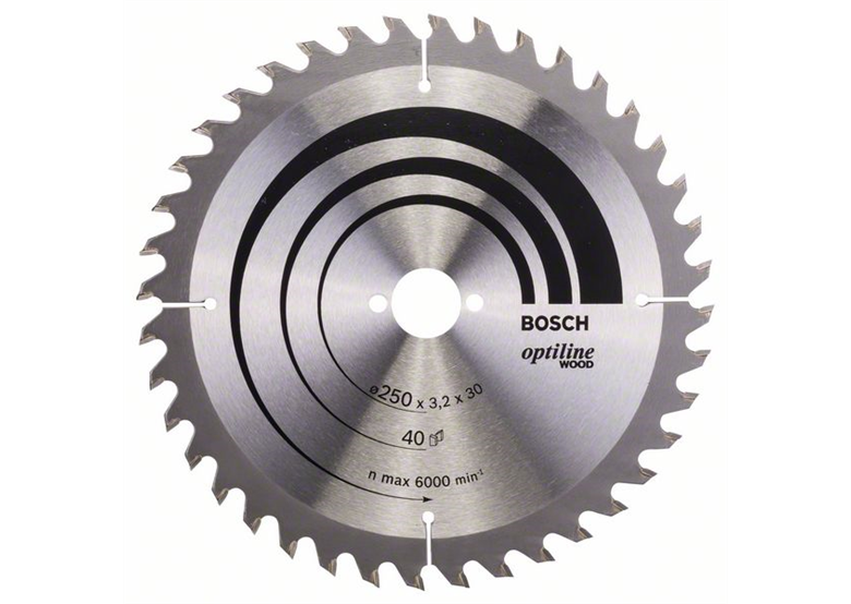 Lama per sega circolare Optiline Wood 250x30mm T40 Bosch 2608640728