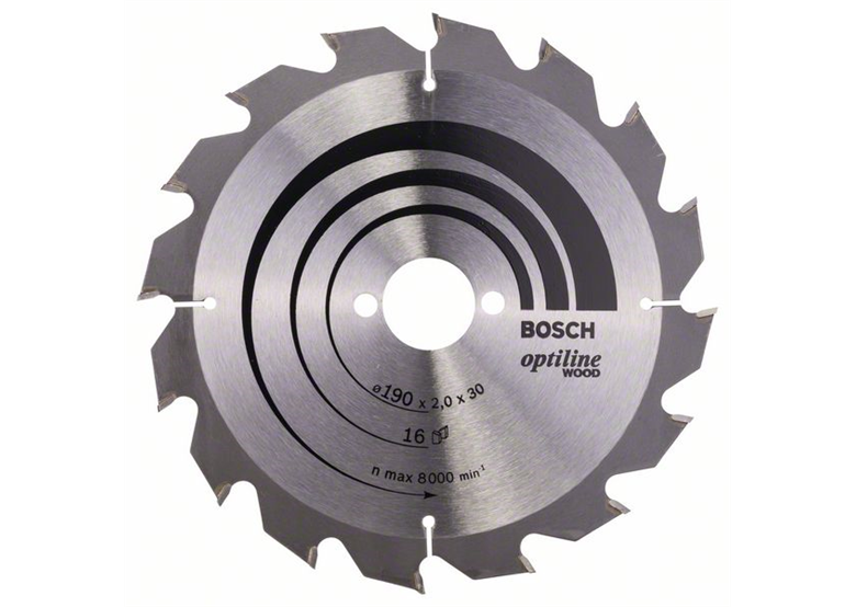 Lama per sega circolare Optiline Wood 190x30mm T16 Bosch 2608641184