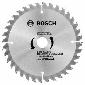 Lama circolare ECO Optiline Wood 150x20mm T36 Bosch 2608644371