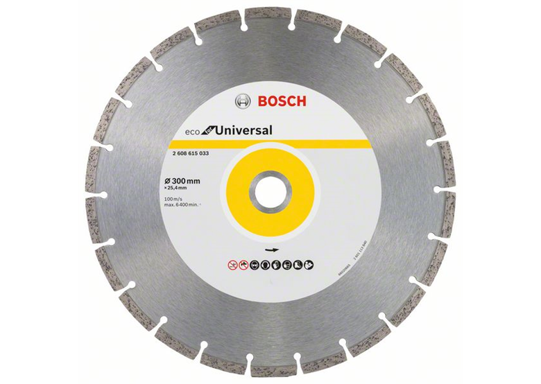 Disco diamantato 300x25,4mm Bosch Eco for Universal Segmented