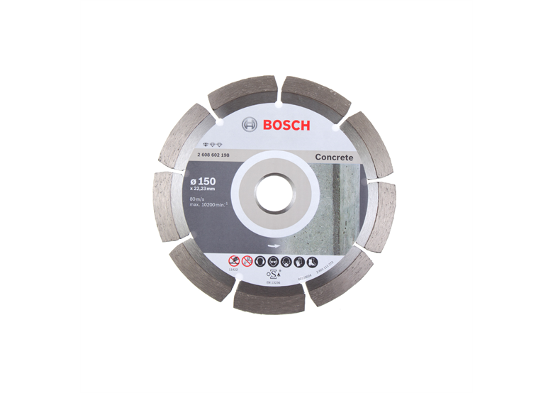 Disco diamantato 150x22,23x2mm Bosch Standard for Concrete