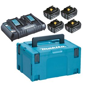 Batterie 18V 6,0Ah (4 pezzi) e caricabatterie Makita 198091-4