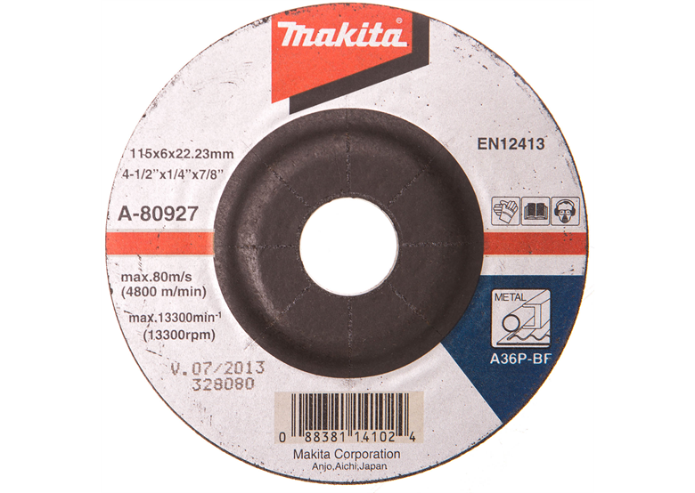 Disco abrasivo 115 x 6 x 22 mm Makita A-80927