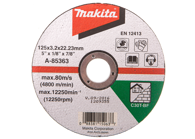 Disco da taglio 125x3x22mm Makita A-85363