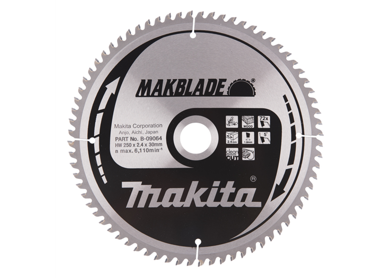 Disco MAKBLADE MSF25072G 250x30mm T72 Makita B-09064