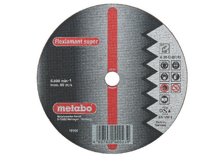 Disco di taglio Flexiamant super  A 30-O 115×2,5×22,2mm Metabo 616751000