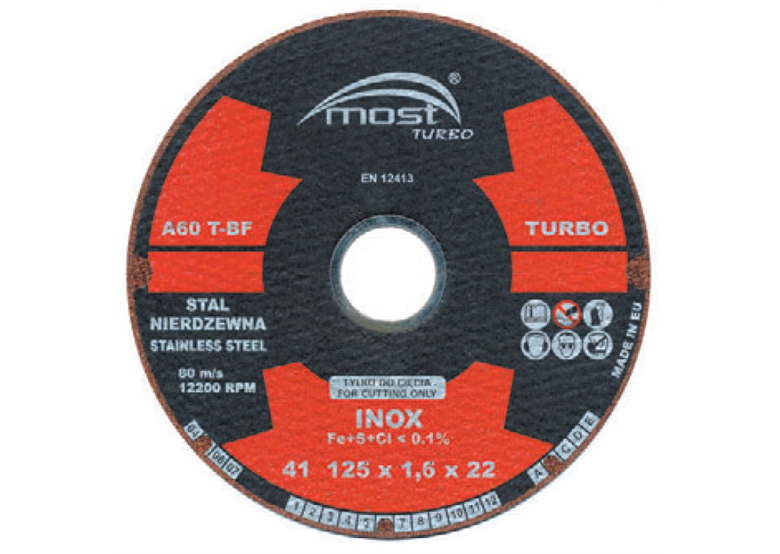 Disco da taglio per l'acciaio inox Most 94-14-125160