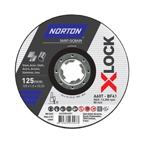 Disco da taglio Norton A60T-125x1.0x22.23-T41 NOR-XLock