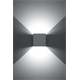 Lampada da parete LUCA LED bianco IP54 Sollux Lighting Deep Space
