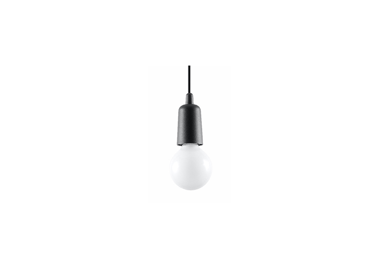 Lampada a sospensione DIEGO 1 nera Sollux Lighting Nickel