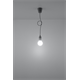 Lampada a sospensione DIEGO 1 grigio Sollux Lighting Nickel