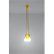 Lampada a sospensione DIEGO 3 gialla Sollux Lighting Nickel