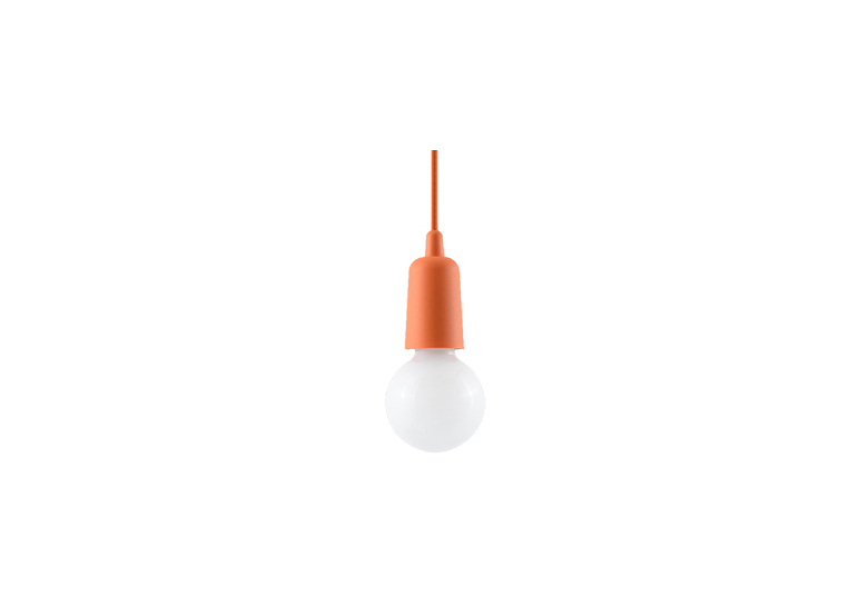 Lampada a sospensione DIEGO 1 arancione Sollux Lighting Nickel