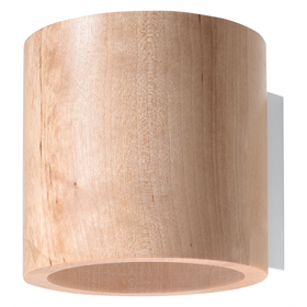 Lampada da parete ORBIS in legno naturale Sollux Lighting Peach Puff