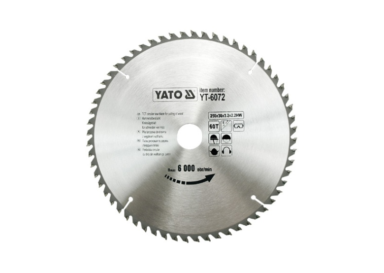 Disco circolare 250x30mm T60 Yato YT-6072