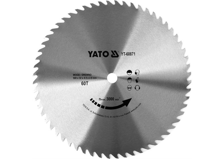 Disco da taglio per legno 500mm Yato YT-60871