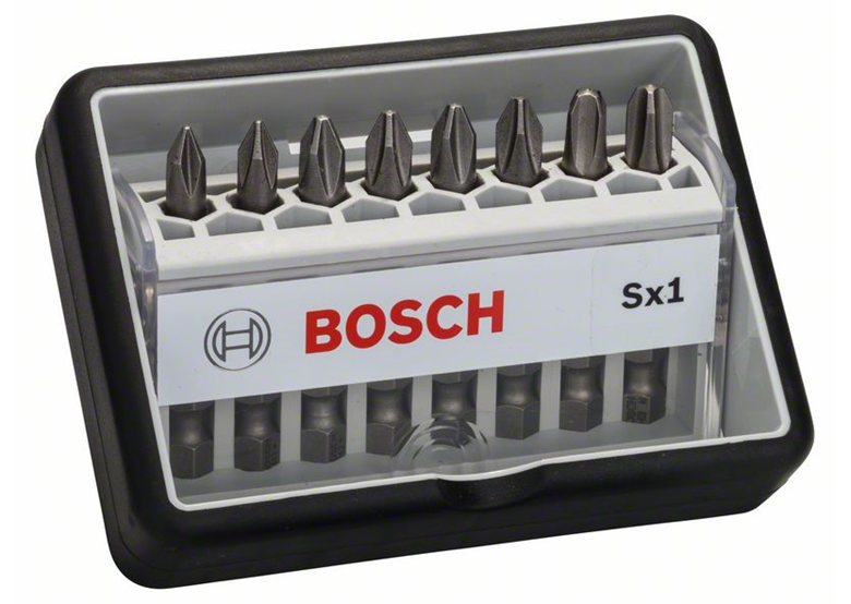 Set Robust Line di bit di avvitamento Sx Extra Hard, 8 pz. Bosch 2607002556
