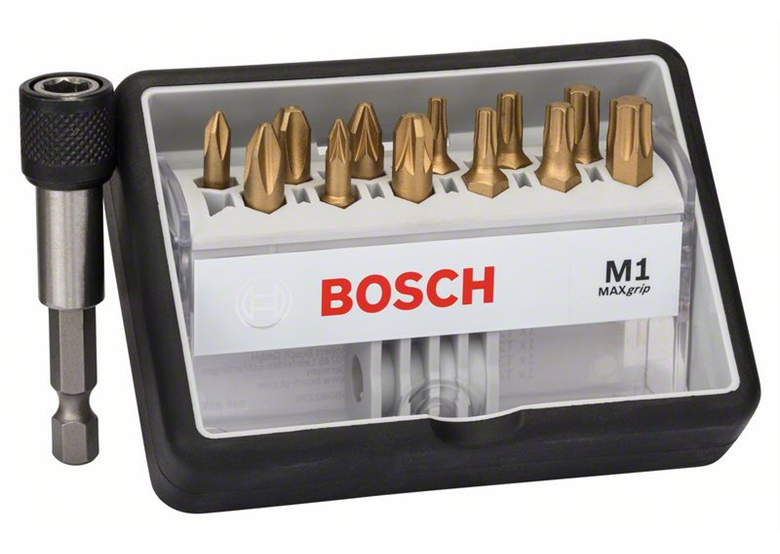Set Robust Line di bit di avvitamento M Max Grip, 12 +1 pz. Bosch 2607002577