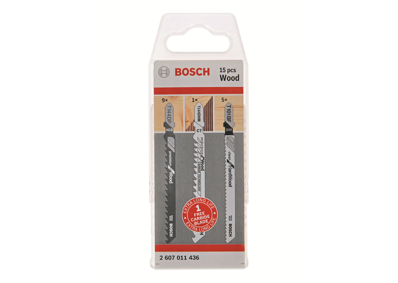 Set di lame per legno 15 pezzi Bosch 2607011436