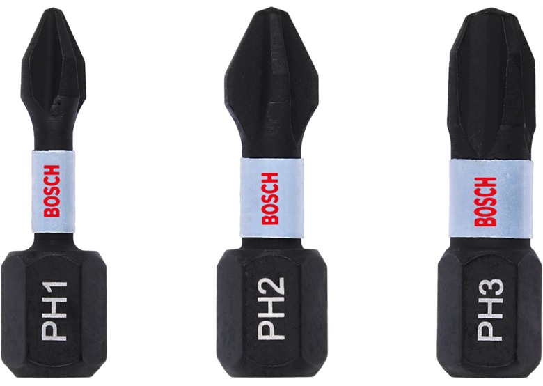 Set di punte a percussione PH Impact Control, 3 pz. Bosch 2608522470