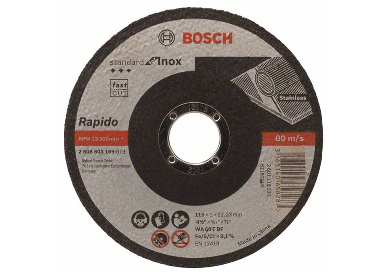 Disco di taglio Standard for Inox – Rapido Bosch 2608603169