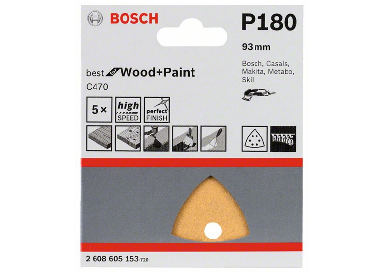 Carta abrasiva C470, 5pz. Bosch 2608605153