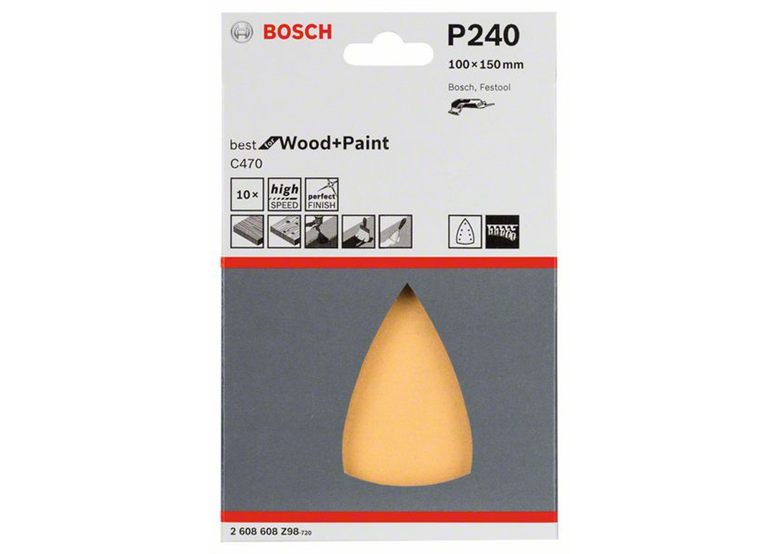 Nastro abrasivo C470, 10 pz. Bosch 2608608Z98