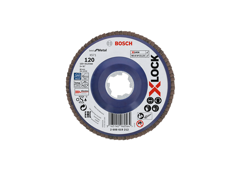 Disco lamellare 125mm G120 Bosch 2608619212