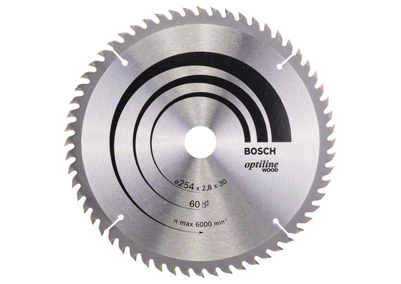 Lama per sega circolare Optiline Wood 254x30mm T60 Bosch 2608640444