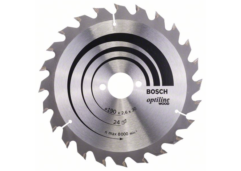 Lama per sega circolare Optiline Wood 190x30mm T24 Bosch 2608640615
