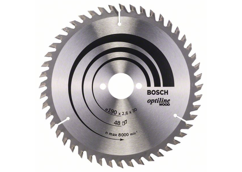 Lama per sega circolare Optiline Wood 190x30mm T48 Bosch 2608640617