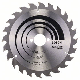 Lama per sega circolare Optiline Wood 190x30mm T24 Bosch 2608641185