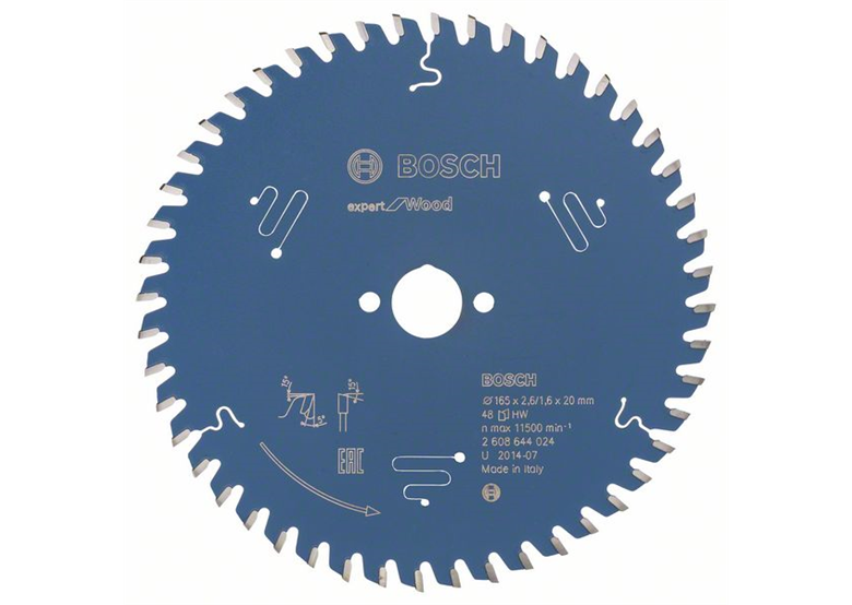 Lama per seghe circolari Exper for Wood 165x20mm T48 Bosch 2608644024