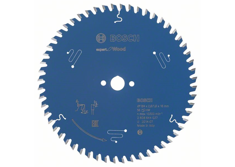Lama per sega circolare Expert for Wood 184x16mm T56 Bosch 2608644037