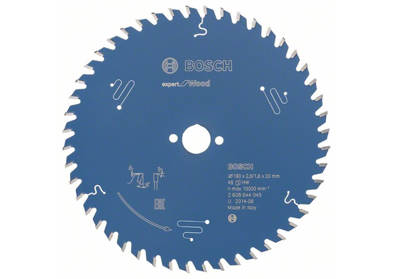Lama per sega circolare Expert for Wood 190x20mm T48 Bosch 2608644045