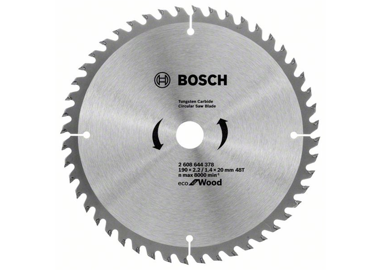 Lama di taglio Eco for Wood 190x20mm T48 Bosch 2608644378