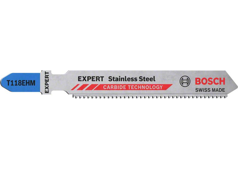 Lama per seghetto alternativo, 3 pezzi. Bosch EXPERT Stainless Steel T 118 EHM