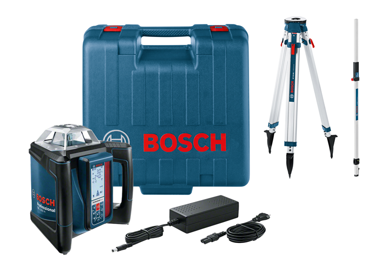 Livella laser rotante con treppiede e asta metrica Bosch GRL500 H/BT170HD/GR240