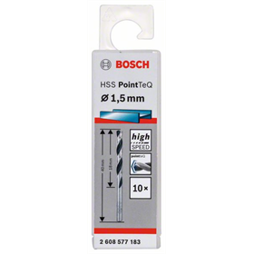 Punta 1,5mm (10pezzi) Bosch HSS PointTeQ