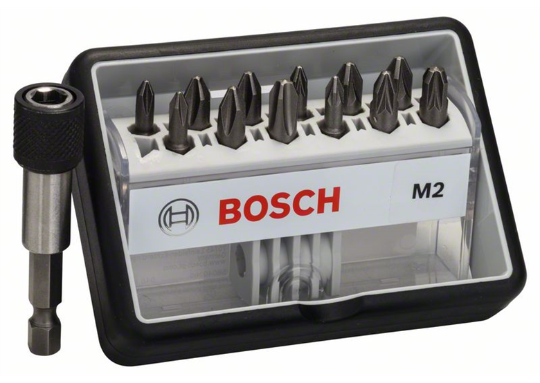 Set Robust Line di bit di avvitamento M Max Grip, 12 +1 pz. Bosch Robust Line M Extra Hart