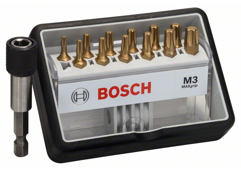 Set Robust Line di bit di avvitamento M Max Grip, 12 +1 pz. Bosch Robust Line M Max Grip