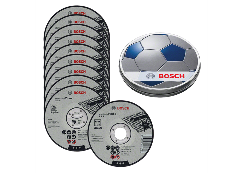 Disco di taglio 10 pezzi Bosch Standard for Inox Rapido